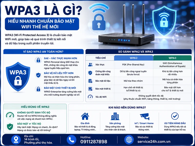 WPA3 là gì? Hiểu nhanh chuẩn bảo mật WiFi thế hệ mới