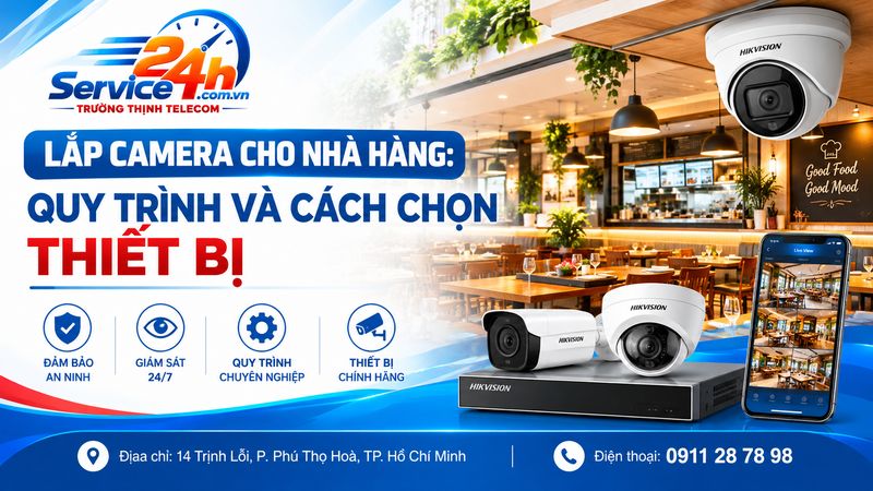 Lắp Camera Cho Nhà Hàng: Quy Trình Và Cách Chọn Thiết Bị