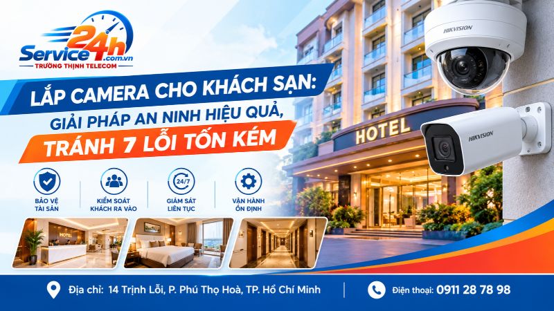 Lắp camera cho khách sạn: Giải pháp an ninh hiệu quả, tránh 7 lỗi tốn kém